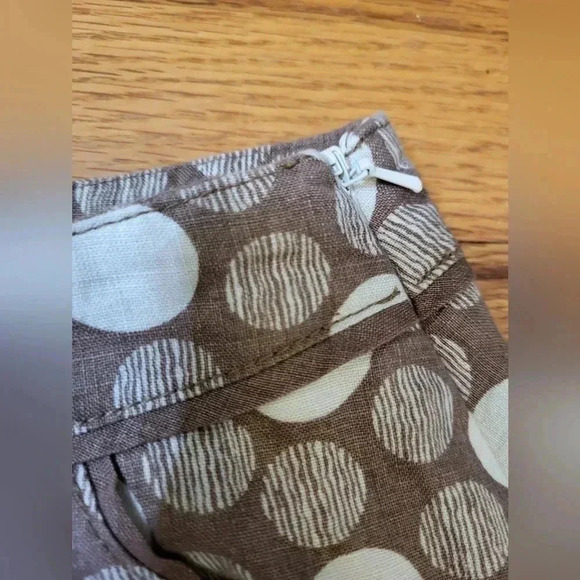 Boden Polka Dots Linen Fully Lined A-Line Skirt(8) - Picture 4 of 8